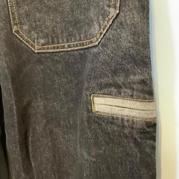 FUBU Limited Edition Men’s Jeans Black Denim Flags 38x34 Streetwear - Picture 10 of 13